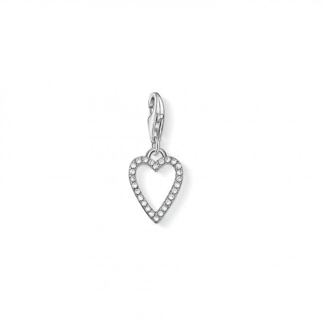 Thomas Sabo Sterling Silver Cut-out Zirconia Heart Charm 1761-051-14