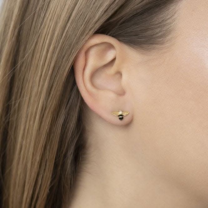 Thomas Sabo Sterling Silver Gold Plated Bee Ear Studs H2052-565-7