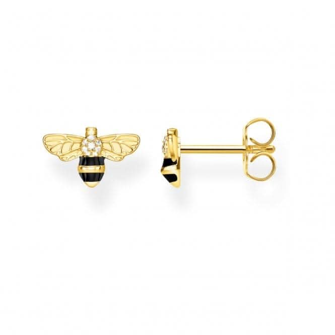 Thomas Sabo Sterling Silver Gold Plated Bee Ear Studs H2052-565-7