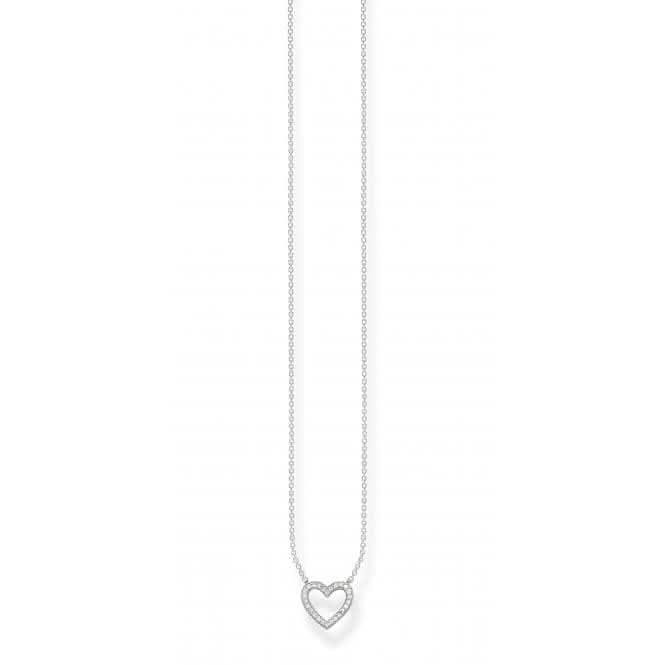 Thomas Sabo Sterling Silver Open Heart Necklace KE1554-051-14