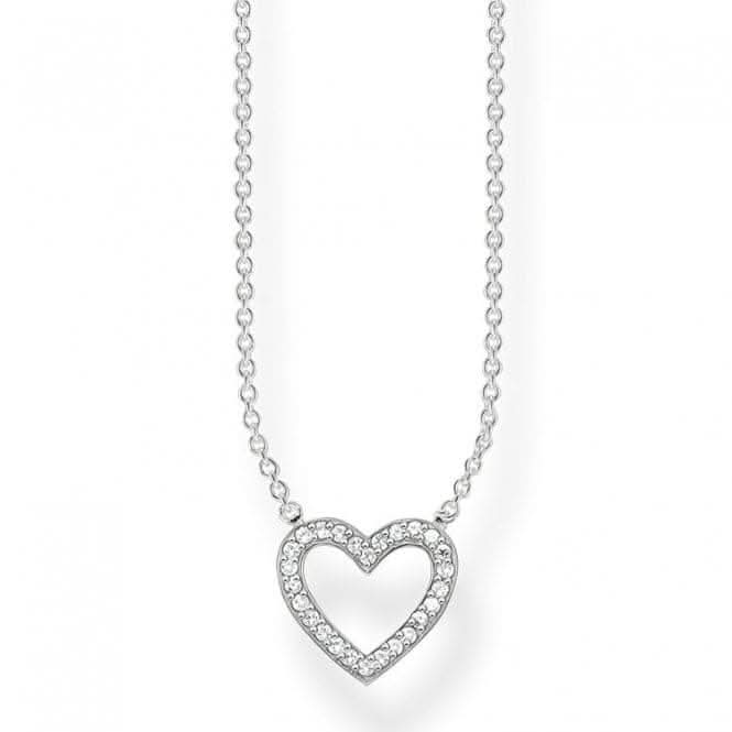 Thomas Sabo Sterling Silver Open Heart Necklace KE1554-051-14