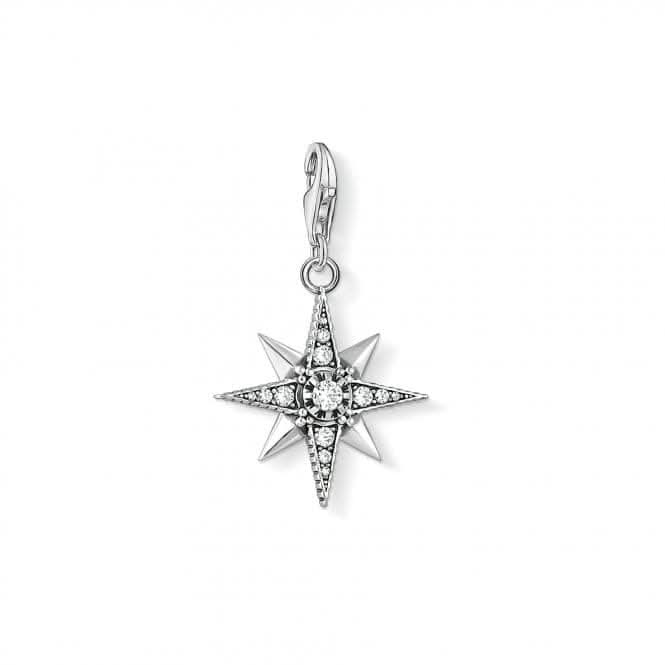 Thomas Sabo Sterling Silver Royalty Zirconia Star Charm 1756-643-14