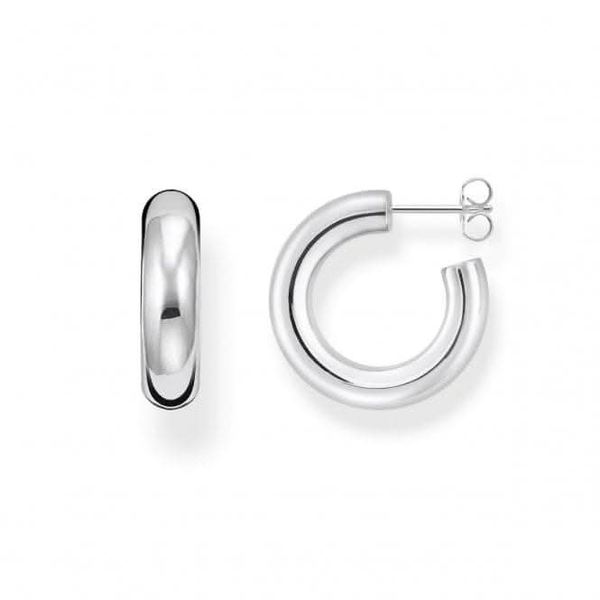 Thomas Sabo Sterling Silver Small Chunky Tube Hoops CR635-001-21