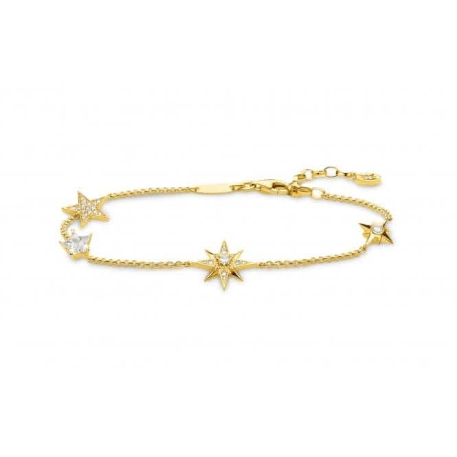 Thomas Sabo White Gold Magic Stars Multiple Star Bracelet A1916-414-14-L19v