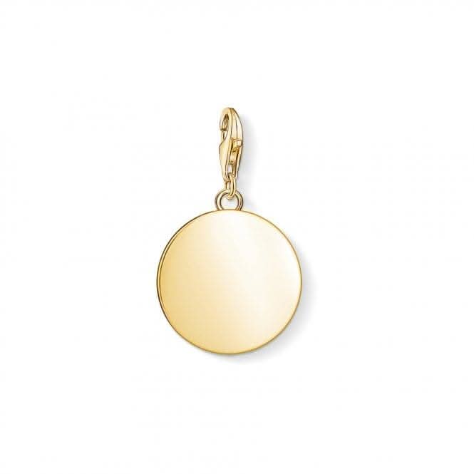 Thomas Sabo Yellow Gold Engravable Coin Charm 1635-413-39