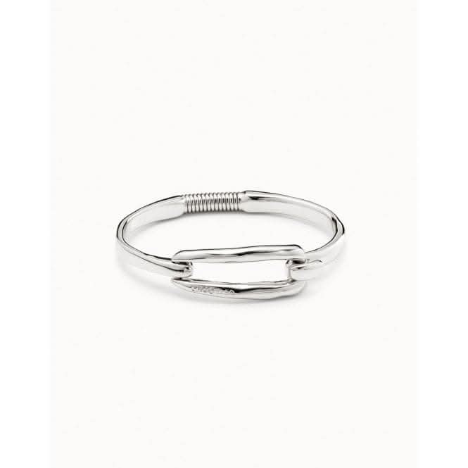 Tied Silver Metal Bracelet