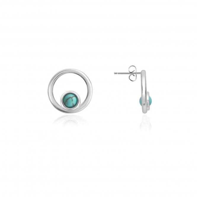Treasure The Little Things Birthstone December Turquoise Silver Earrings 3845