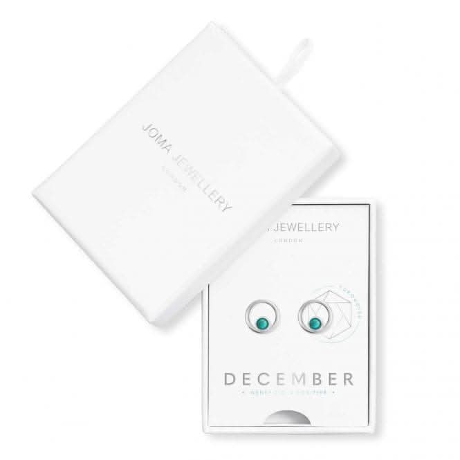 Treasure The Little Things Birthstone December Turquoise Silver Earrings 3845