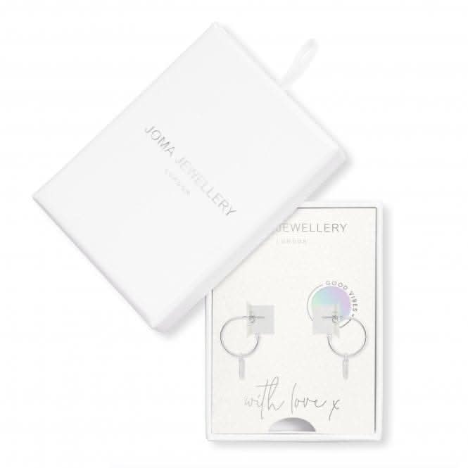 Treasure The Little Things Good Vibes Silver Earrings 4293