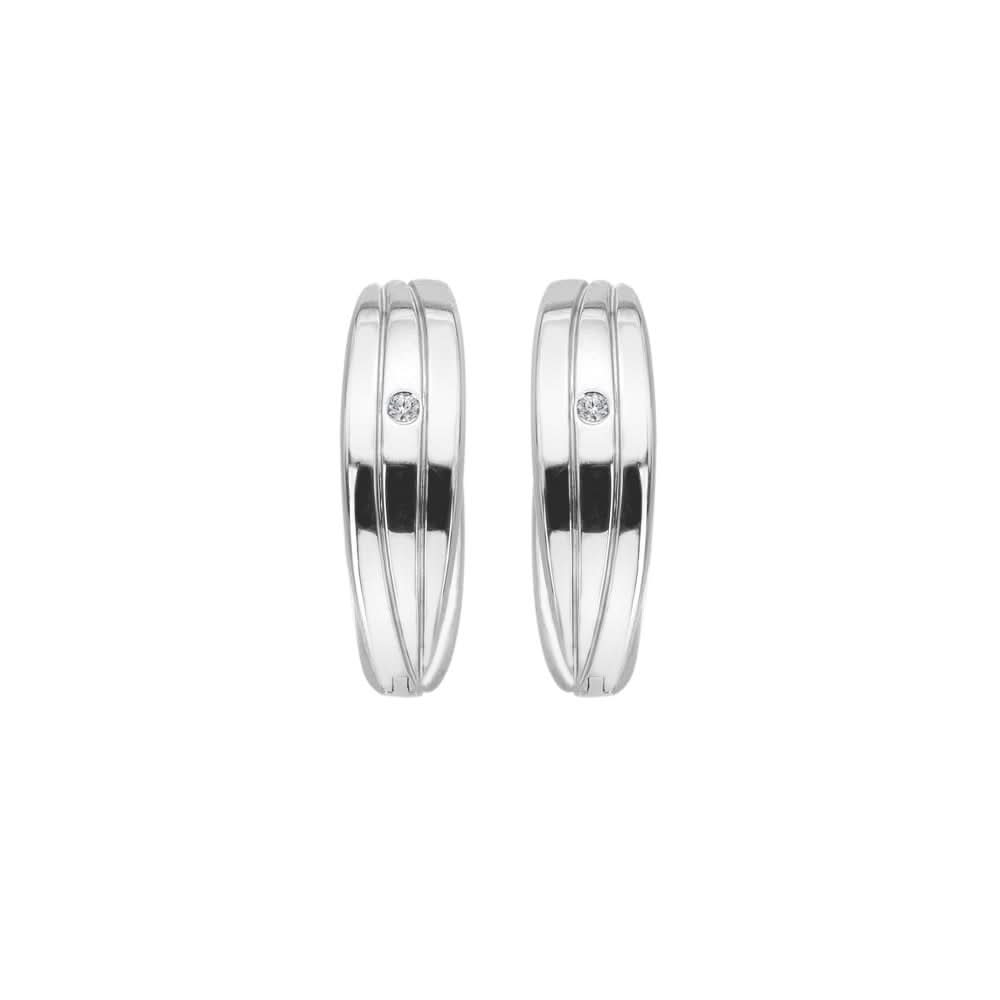 Sterling Silver Trio Huggies Earrings DE840