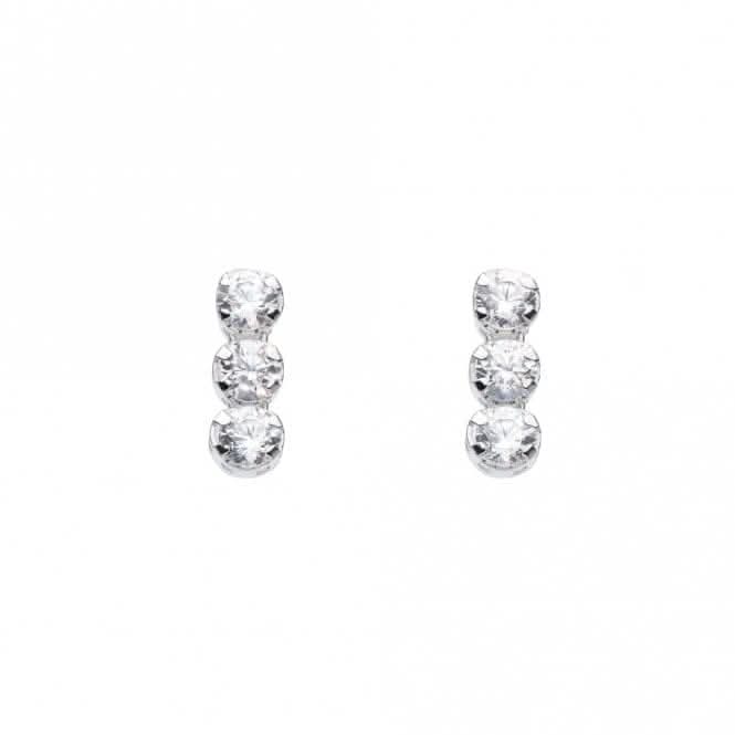 Triple Zirconia Stud Earrings 3371CZ
