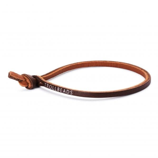 Trollbeads Brown Single Leather Bracelet TLEBR-00057