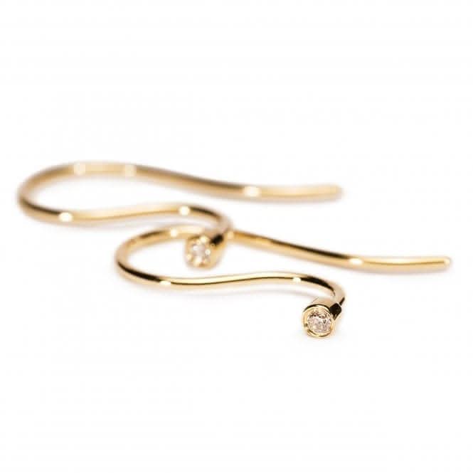Trollbeads Earring Hooks 18 ct Gold Diamond TAUEA-00001