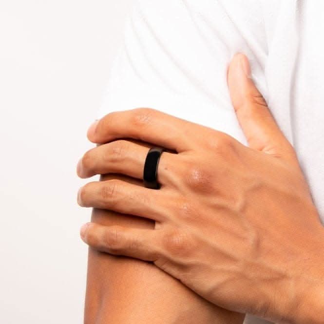 Tungsten Black Plated Ring R3861