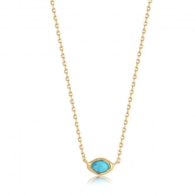 Turquoise Wave Necklace N044-02G