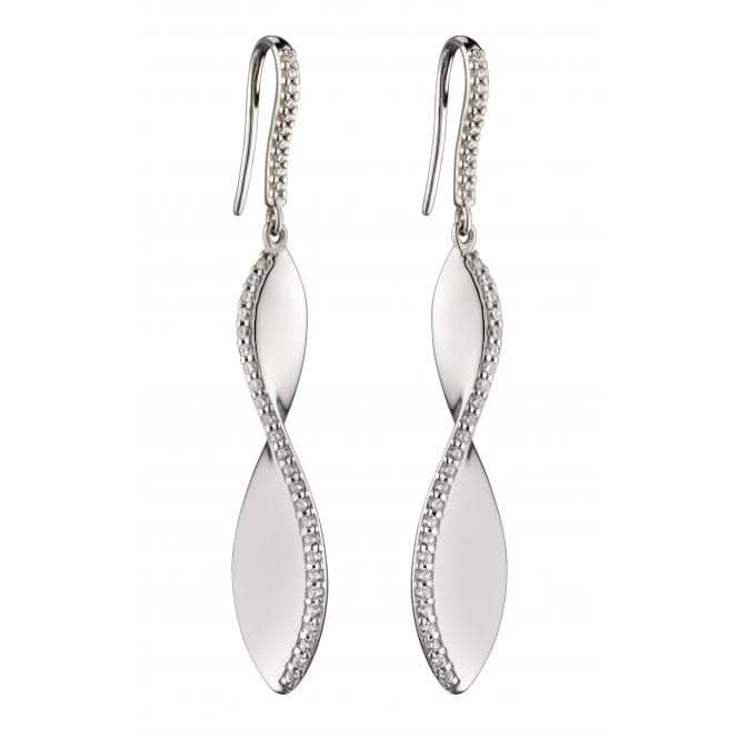 Fiorelli Silver Twist Cubic Zirconia Earrings E5787C