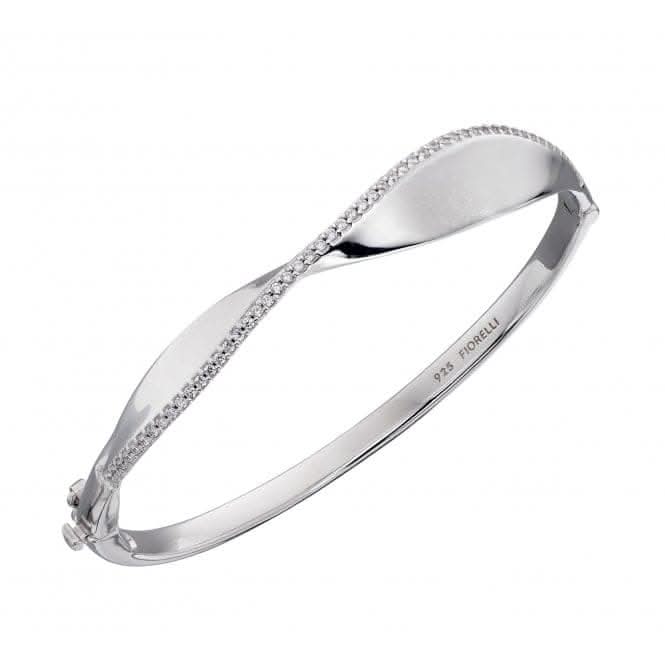 Fiorelli Silver Twist Hinged Bangle B5206C