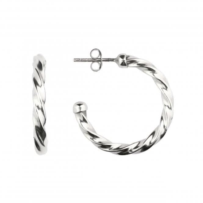 Twisted 25mm Stud Hoop Earrings 66837HP