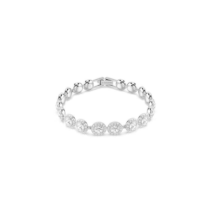 Una Angelic Rhodium Plated Round Cut Tennis Bracelet 5682279Swarovski5682279