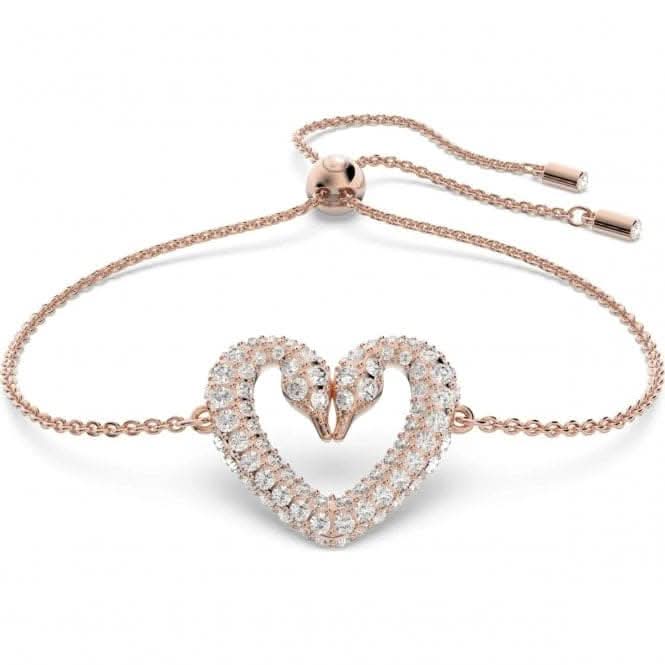Swarovski Una Heart Bracelet Rose Gold-tone Plated 5628658