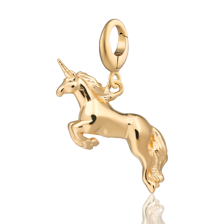 Gold Plated Unicorn Charm CGUNI