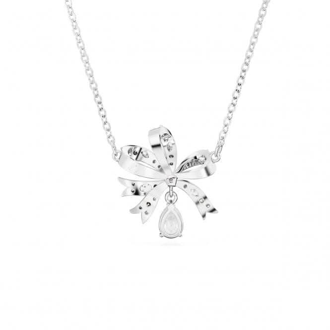 Volta Rhodium Plated Small White Bow Pendant 5647583
