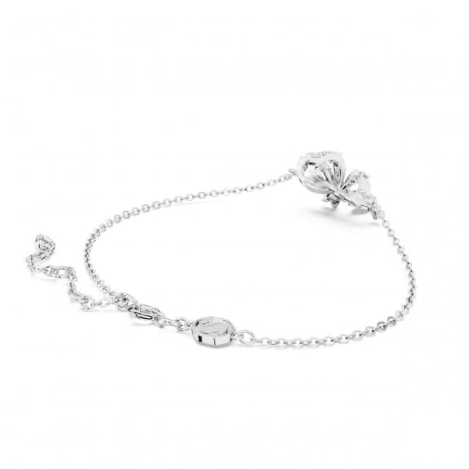 Volta Rhodium Plated White Bow Bracelet 5647581