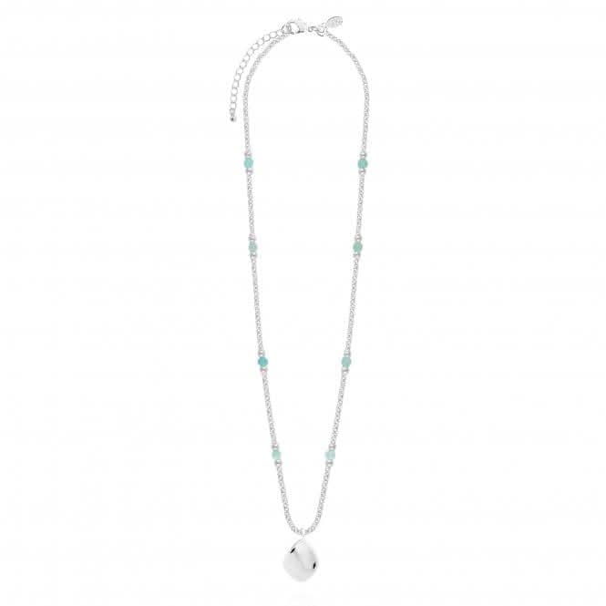 Wellness Gems Silver Amazonite 45cm + 5cm Extender Necklace 4229