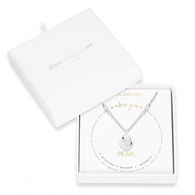 Wellness Gems Silver Pearl 45cm + 5cm Extender Necklace 4225