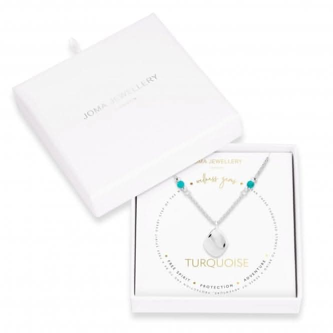 Wellness Gems Silver Turquoise 45cm + 5cm Extender Necklace 4230