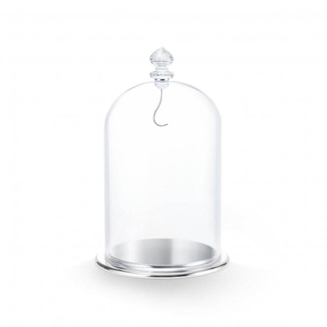 White Bell Jar Display Large Crystal Ornament 5527606