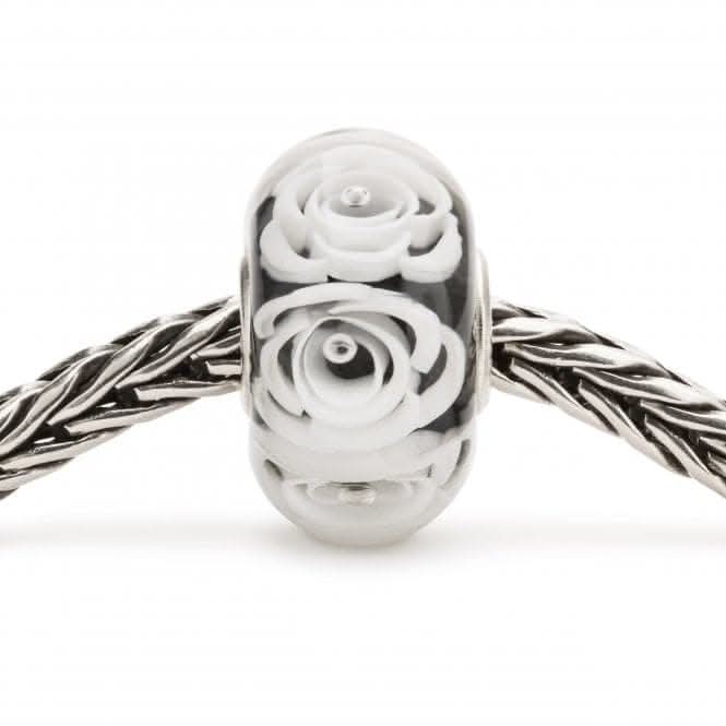 White Roses Glass Bead TGLBE-30044