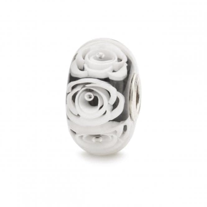 White Roses Glass Bead TGLBE-30044