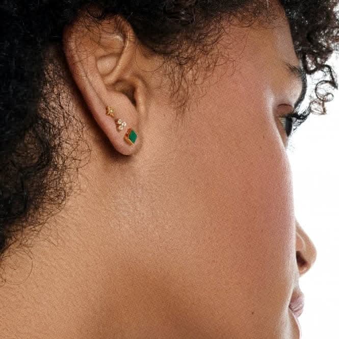 White Topaz Stud Earrings DE759