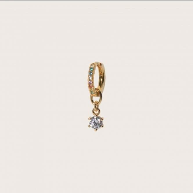 White Zirconia Circolo Uno Earring Charm SJ - CH2371 - CZ - YGSif JakobsSJ - CH2371 - CZ - YG