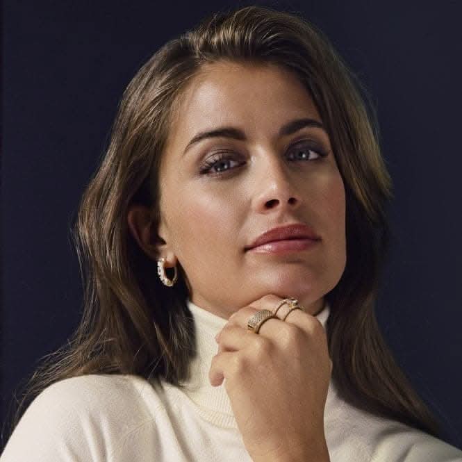 White Zirconia Ellisse Creolo Earrings SJ-E2315-CZ-YG