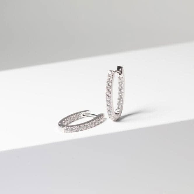 White Zirconia Ellisse Piccolo Earrings SJ-E2312-CZ