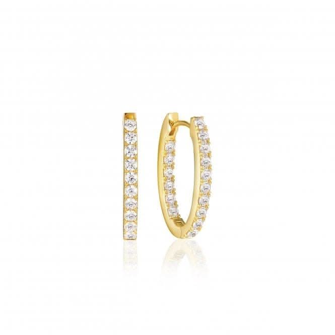 White Zirconia Ellisse Piccolo Earrings SJ-E2312-CZ-YG