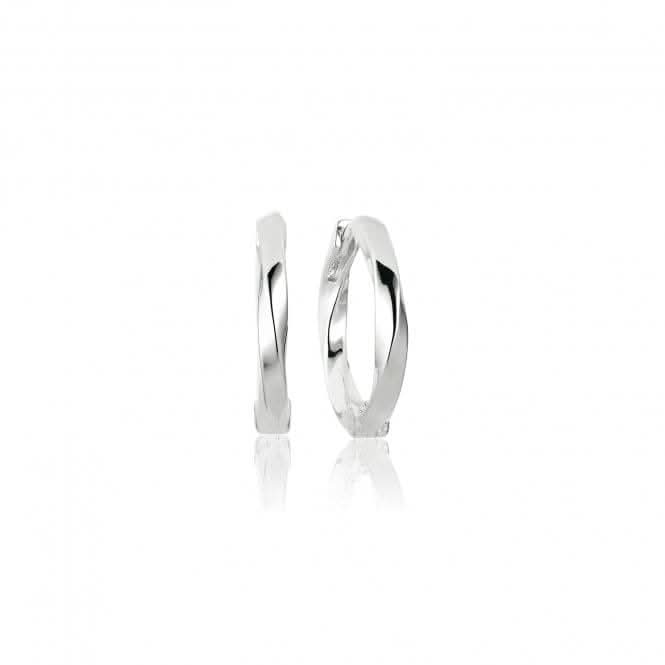 White Zirconia Ferrara Medio Pianura Earrings SJ-E12109-SS