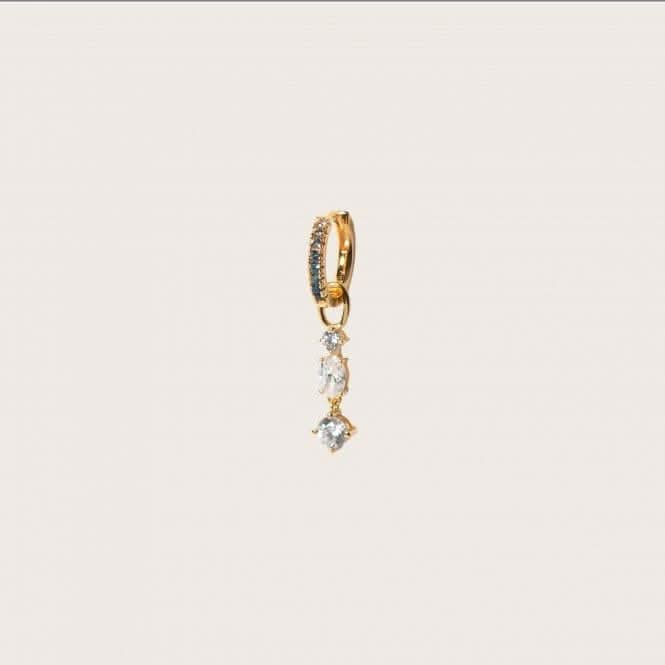 White Zirconia Pendolo Tre Earring Charm SJ - CH2374 - CZ - YGSif JakobsSJ - CH2374 - CZ - YG