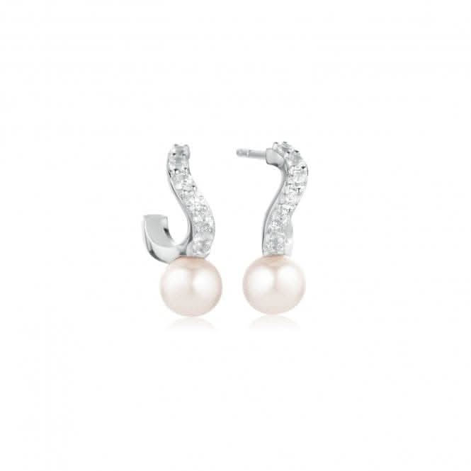 White Zirconia Ponza Creolo Piccolo Earrings SJ-E12350-PCZ