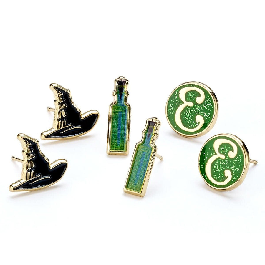 Wicked Hat, Potion and E logo Stud Earring Set WKSE0002