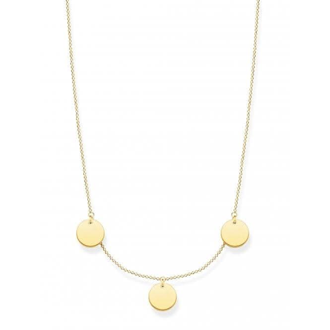 Yellow Gold Engravable Coin Necklace 3 Pendants KE1959 - 413 - 39 - L45vThomas Sabo Sterling SilverKE1959 - 413 - 39 - L45v