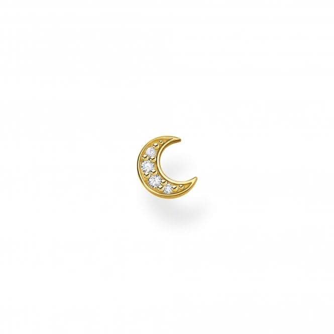 Yellow Gold Moon Single Ear Stud H2133-414-14
