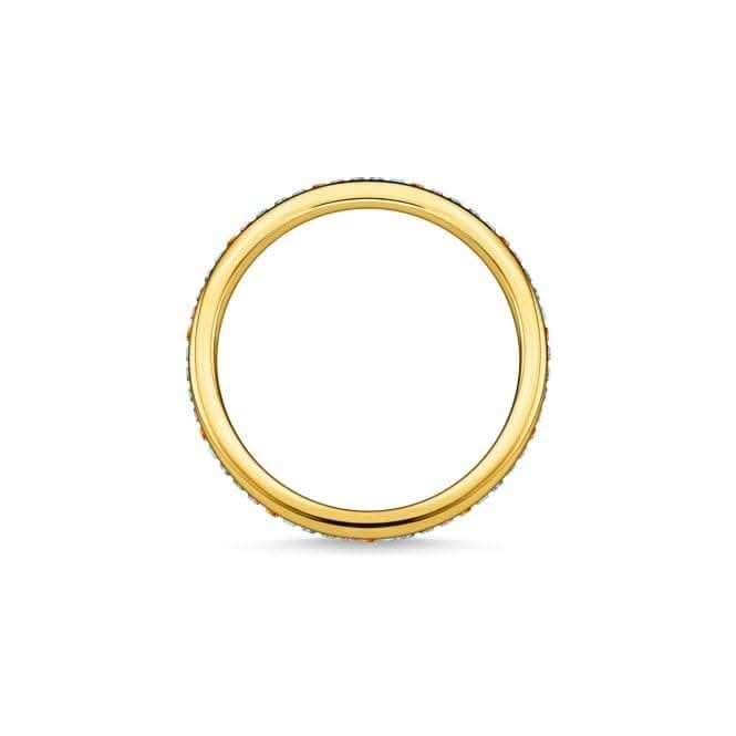 Yellow Gold Multicolour Stone Double Ring TR2316 - 488 - 7Thomas Sabo Charm Club CharmingTR2316 - 488 - 7 - 48