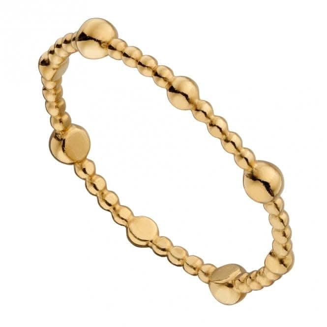 Yellow Gold Plated Small Bead Ring R3767