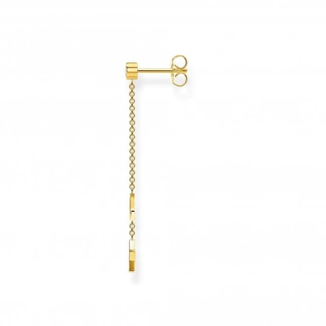 Yellow Gold Star & Moon Chain Single Earring H2151 - 414 - 14Thomas Sabo Charm Club CharmingH2151 - 414 - 14