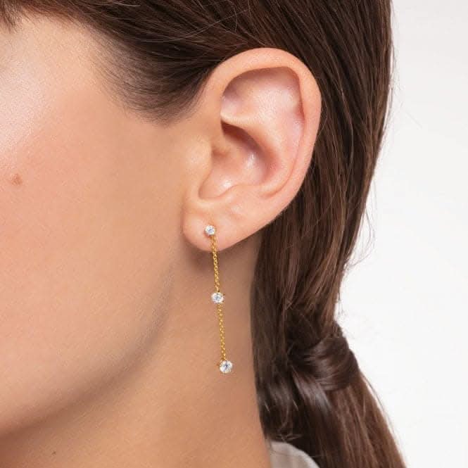 Yellow Gold Stone Chain Single Earring H2150 - 414 - 14Thomas Sabo Charm Club CharmingH2150 - 414 - 14