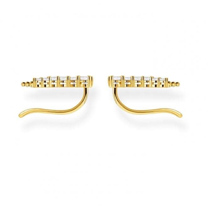 Yellow Gold Zirconia Ear Climbers H2158 - 414 - 14Thomas Sabo Charm Club CharmingH2158 - 414 - 14