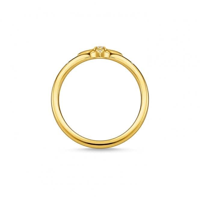 Yellow Gold Zirconia Star Ring TR2317-414-14